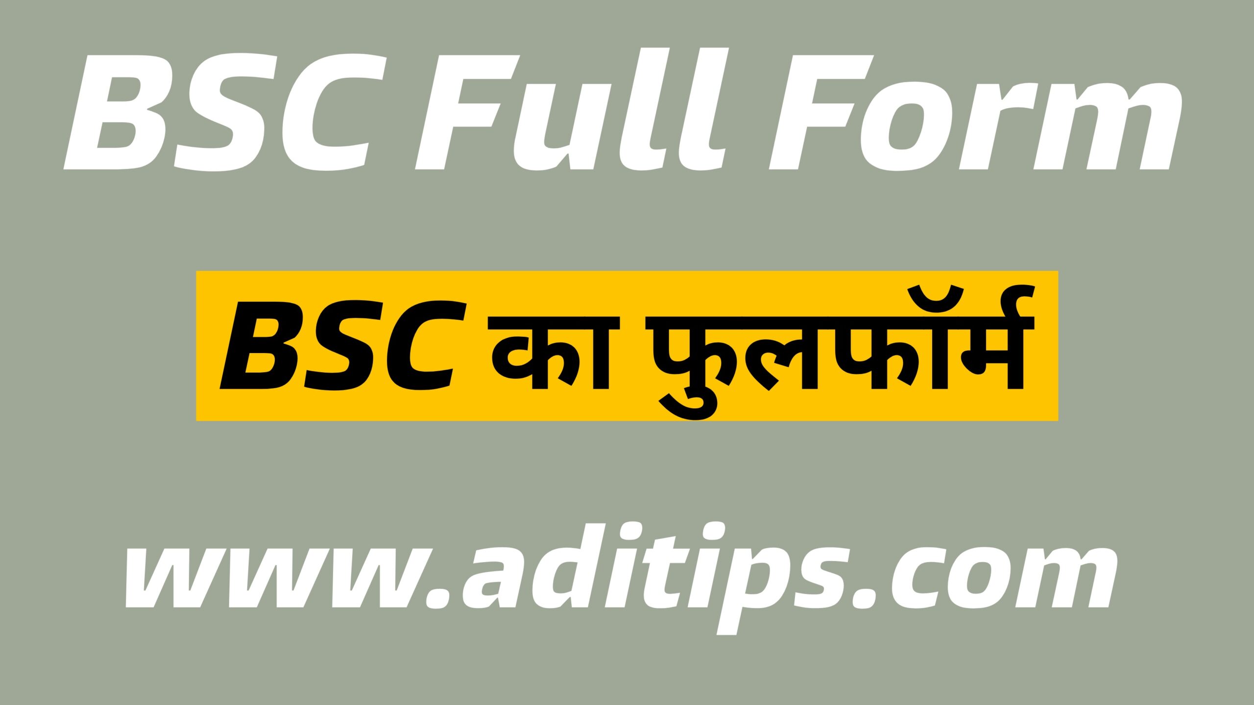 BSC Full Form in Hindi : बीएससी फुल फॉर्म